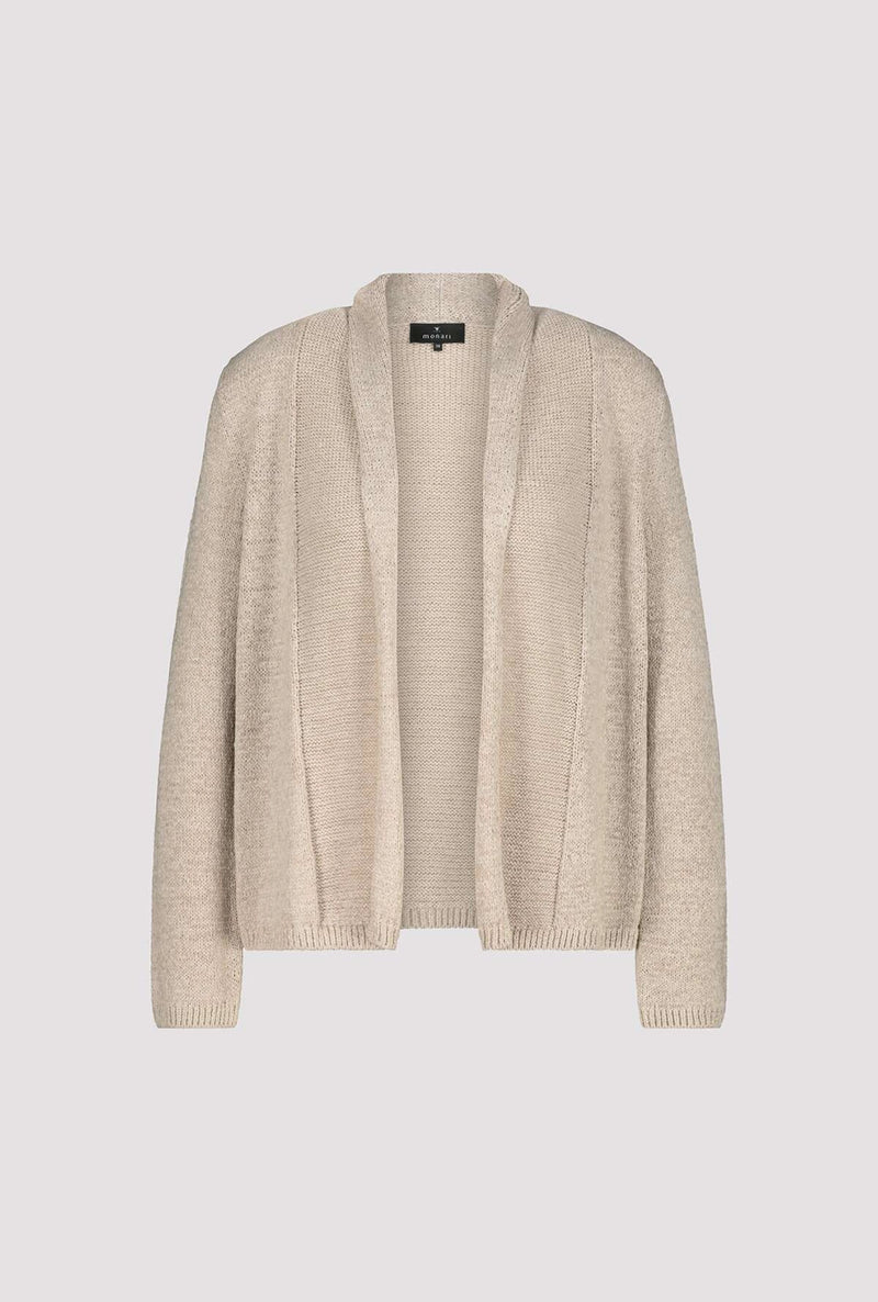 Monari Knitted open cardigan with shawl collar 409321