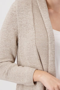 Monari Knitted open cardigan with shawl collar 409321