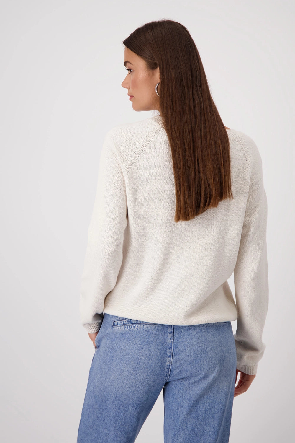 Monari Knitted jumper with stand-up collar 409328