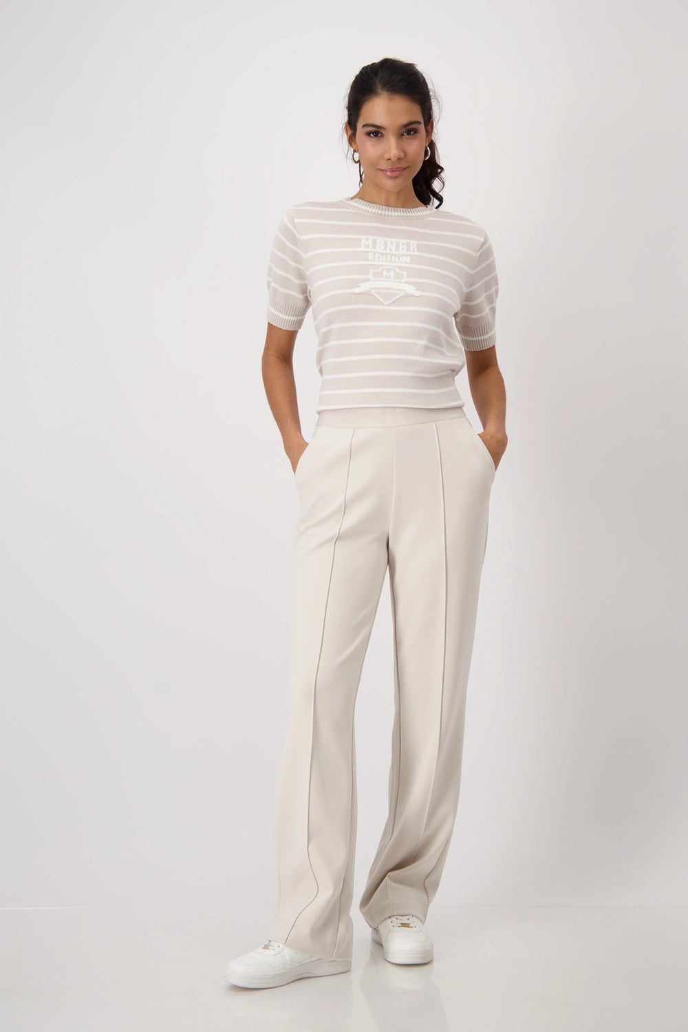 Monari Trousers with Script Waistband 409332