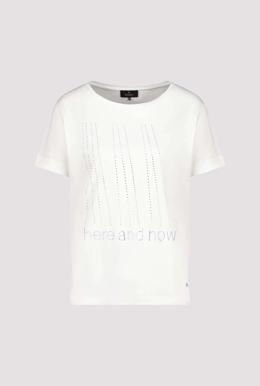 Monari T-shirt with Rhinestone Script 409374