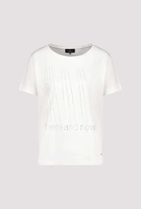 Monari T-shirt with Rhinestone Script 409374