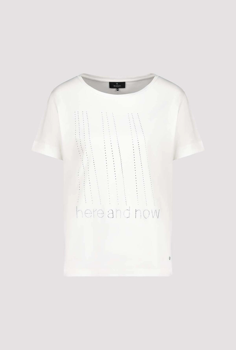 Monari T-shirt with Rhinestone Script 409374