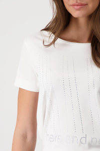 Monari T-shirt with Rhinestone Script 409374