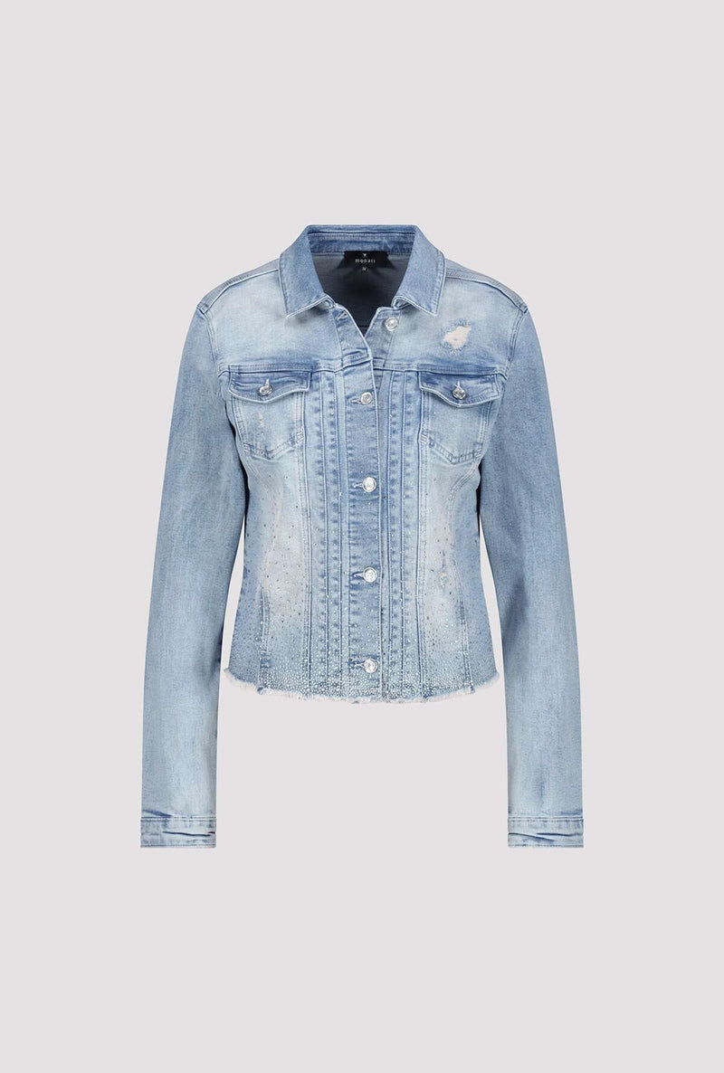 Monari Denim Jacket with Rhinestone Gradient 409385