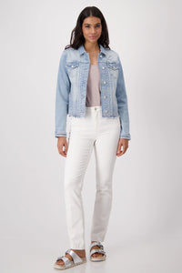 Monari Denim Jacket with Rhinestone Gradient 409385