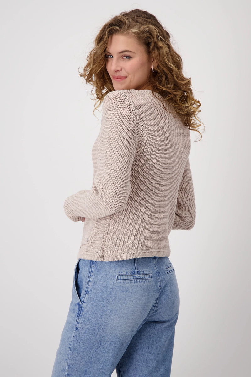 Monari Cardigan made from ribbon yarn 409396