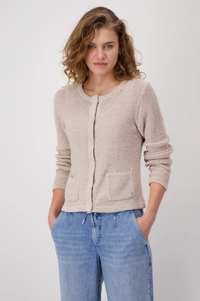 Monari Cardigan made from ribbon yarn 409396