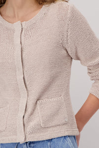 Monari Cardigan made from ribbon yarn 409396