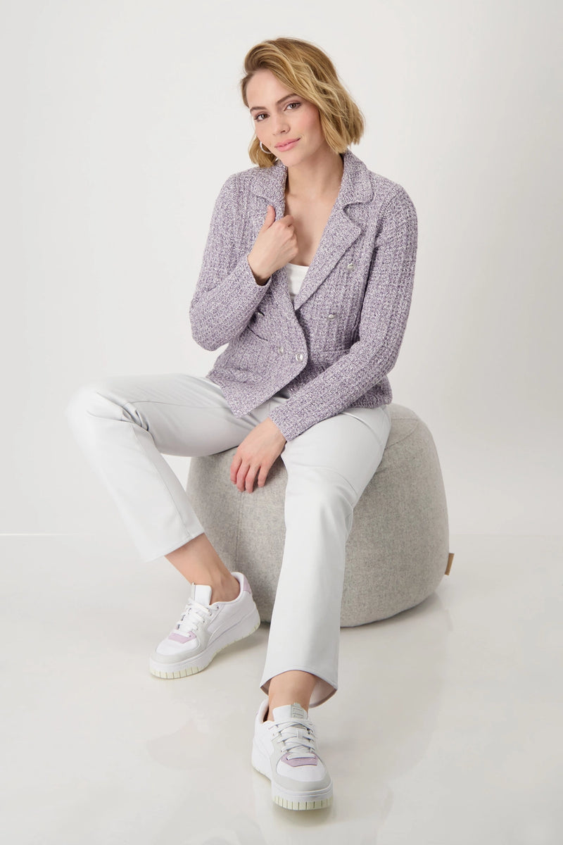 Monari Tweed Knitted Blazer 409446