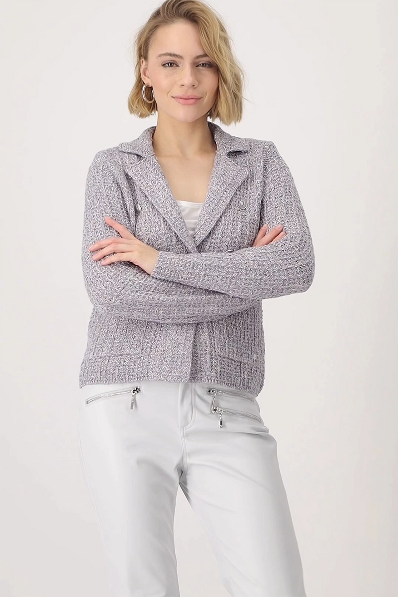Monari Tweed Knitted Blazer 409446