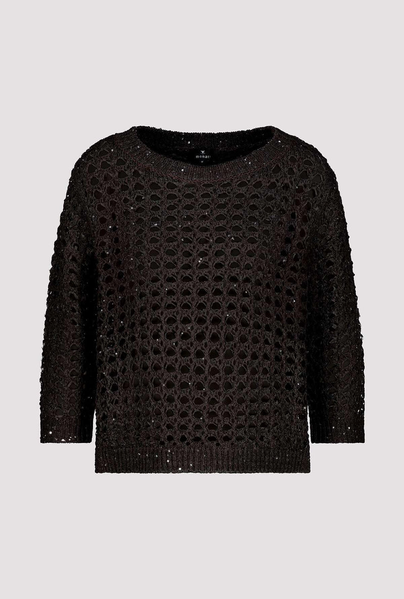 Monari Knitted Jumper with Sequins 409473