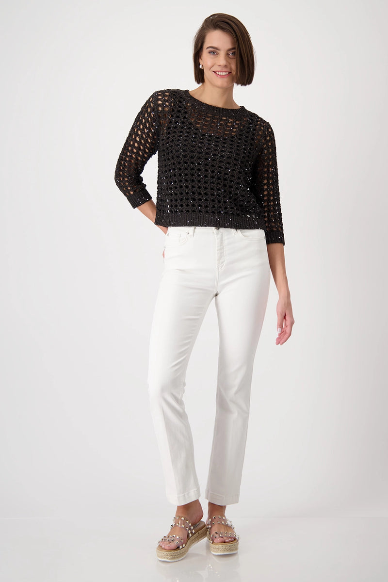 Monari Knitted Jumper with Sequins 409473