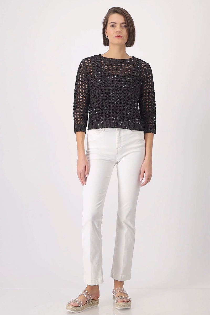 Monari Knitted Jumper with Sequins 409473