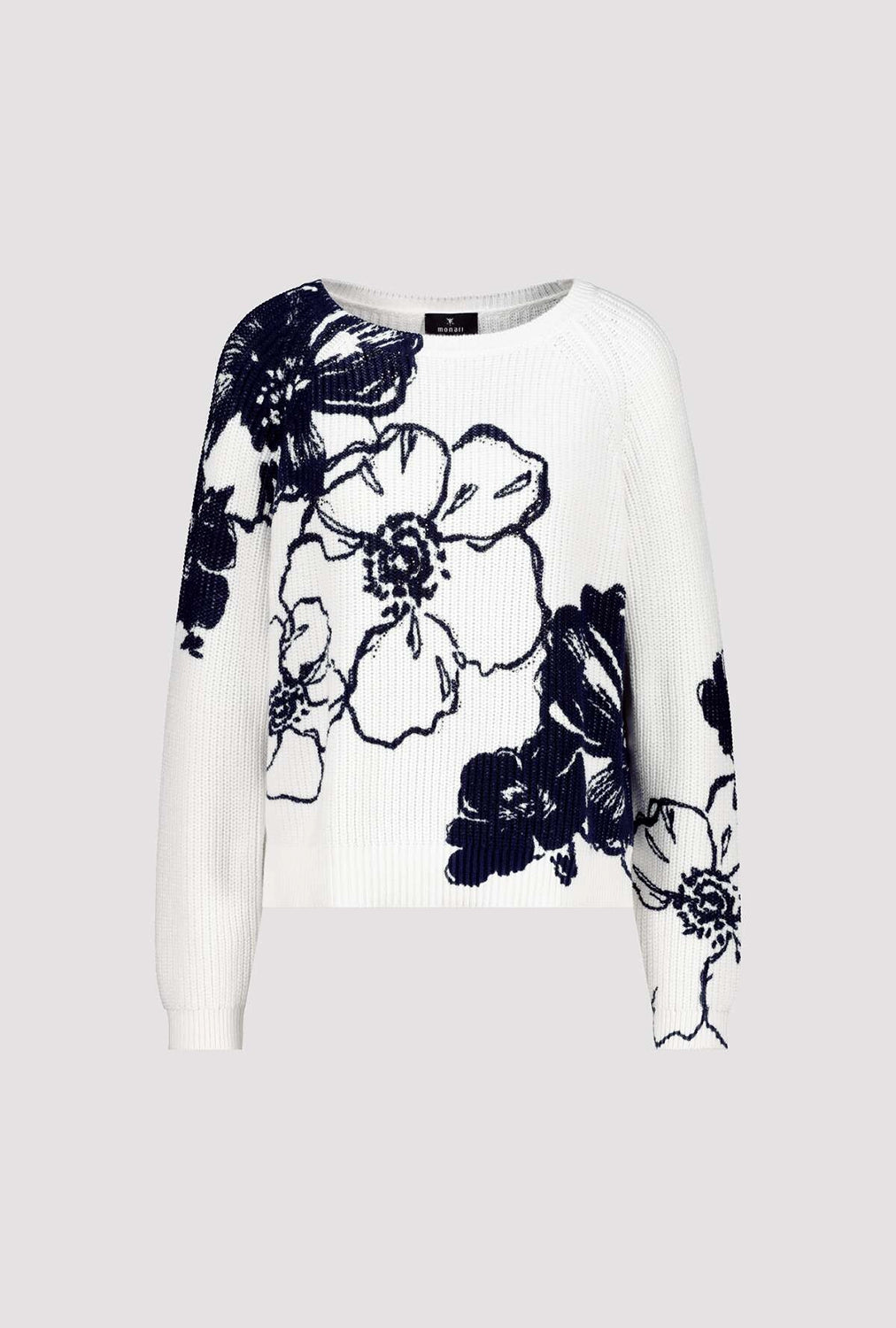 Monari Knitted Jumper with Floral Print 409475
