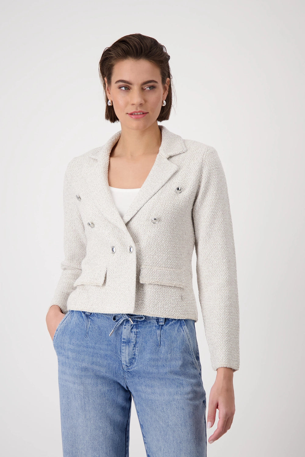 Monari Tweed knitted blazer 409479