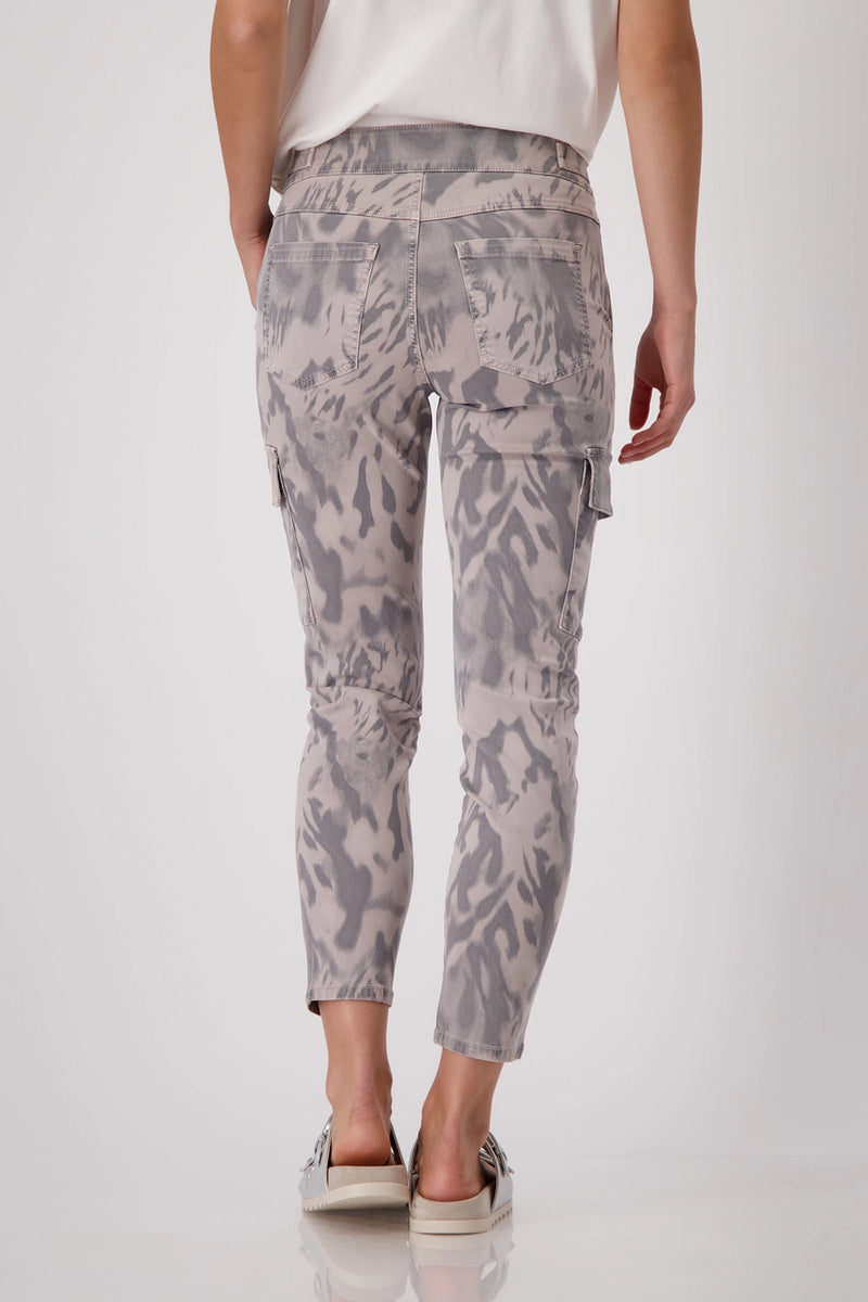 Monari Cargo Trousers with Tiger Pattern 409490