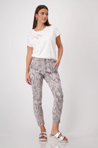 Monari Cargo Trousers with Tiger Pattern 409490