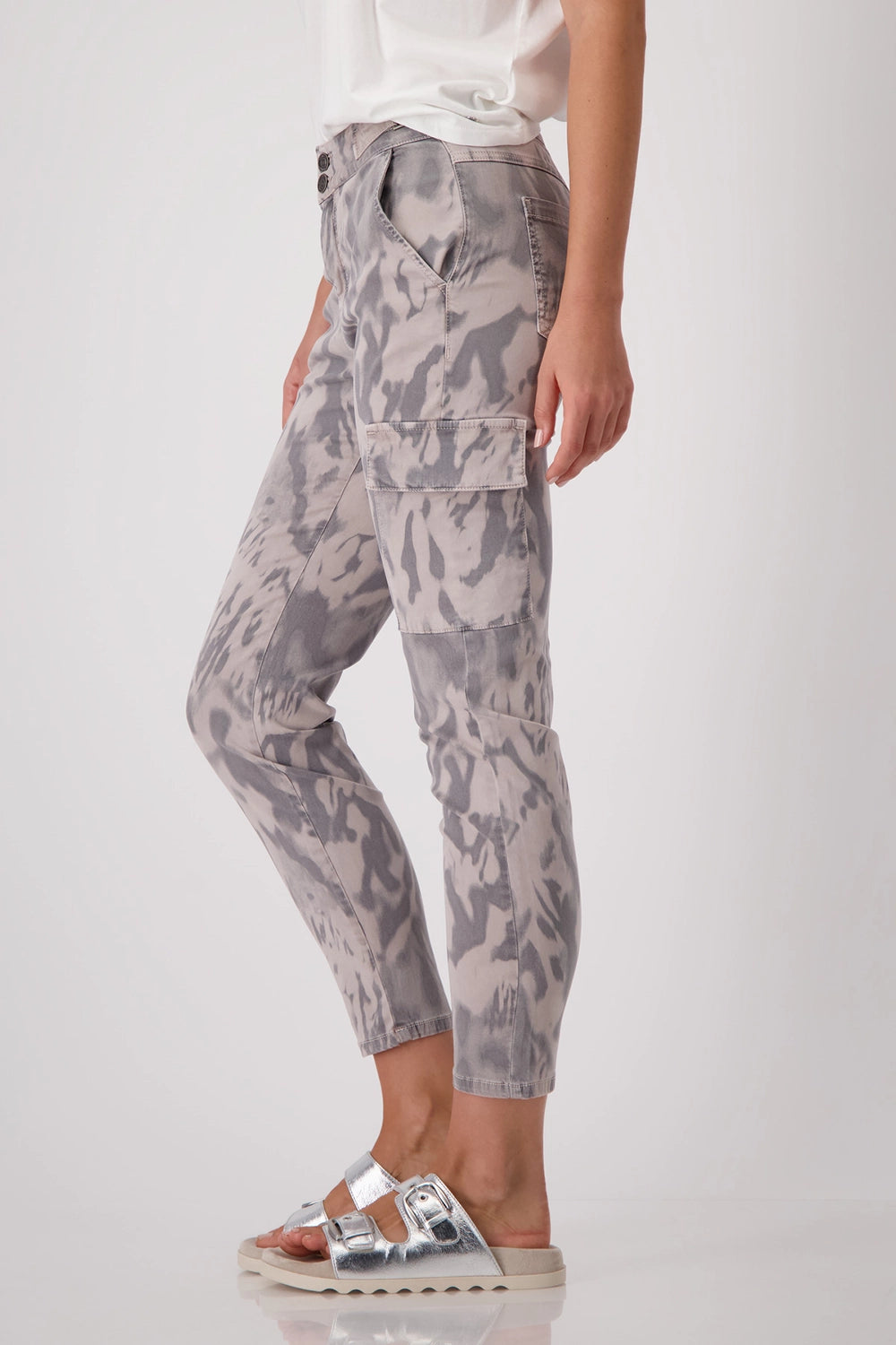 Monari Cargo Trousers with Tiger Pattern 409490