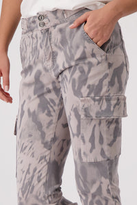 Monari Cargo Trousers with Tiger Pattern 409490