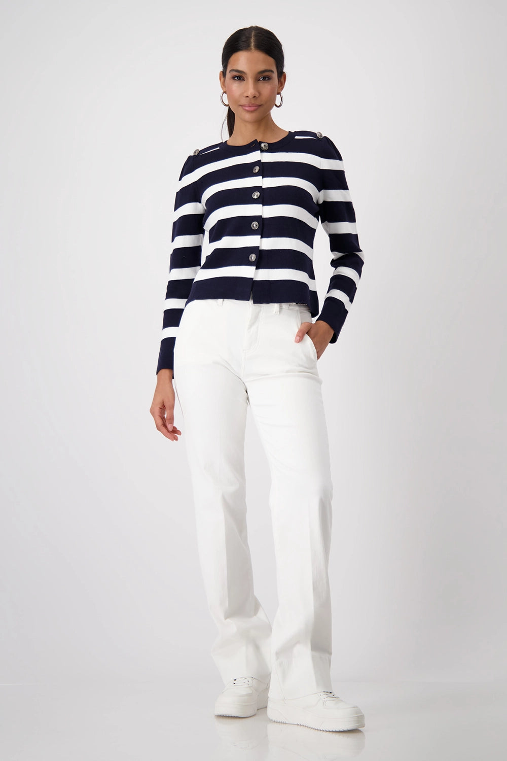 Monari Trousers with Chains at Waistband 409491