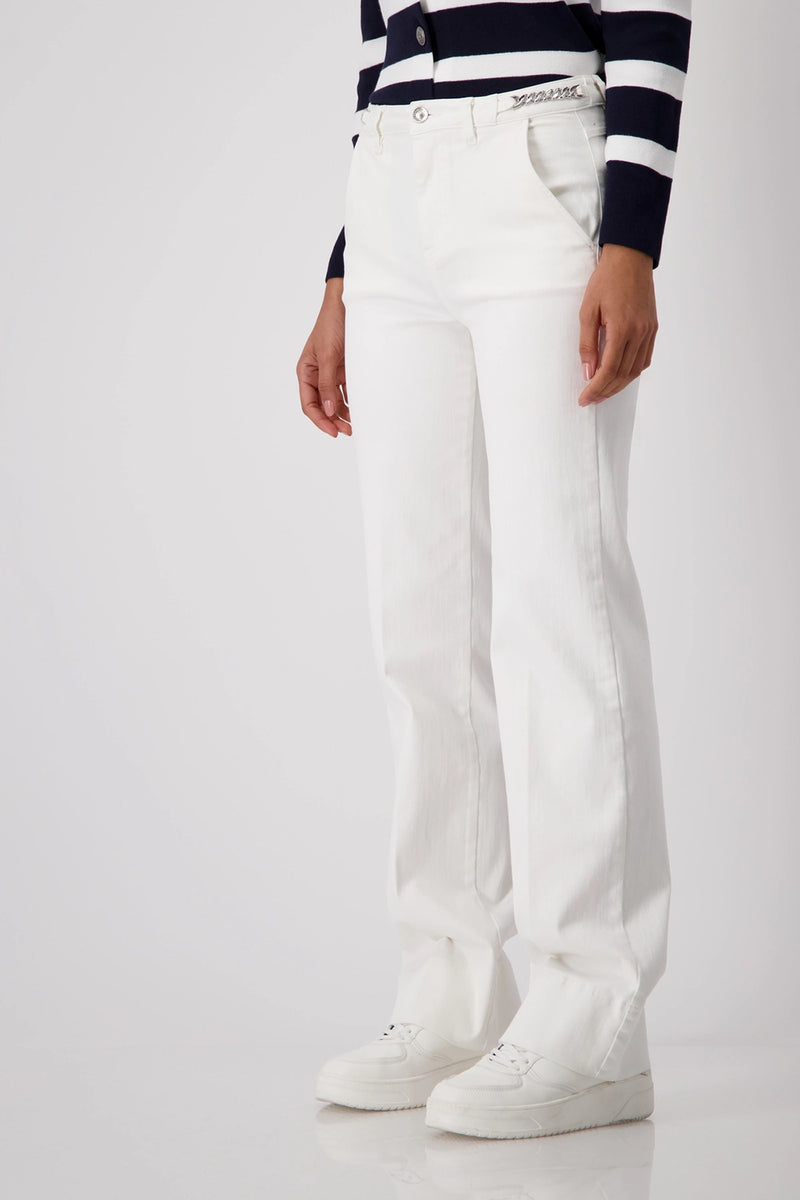 Monari Trousers with Chains at Waistband 409491