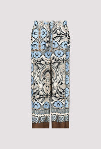 Monari Wide-leg trousers with ornamental pattern 409575