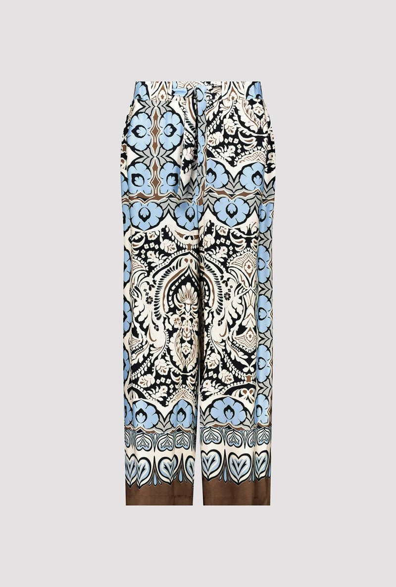 Monari Wide-leg trousers with ornamental pattern 409575