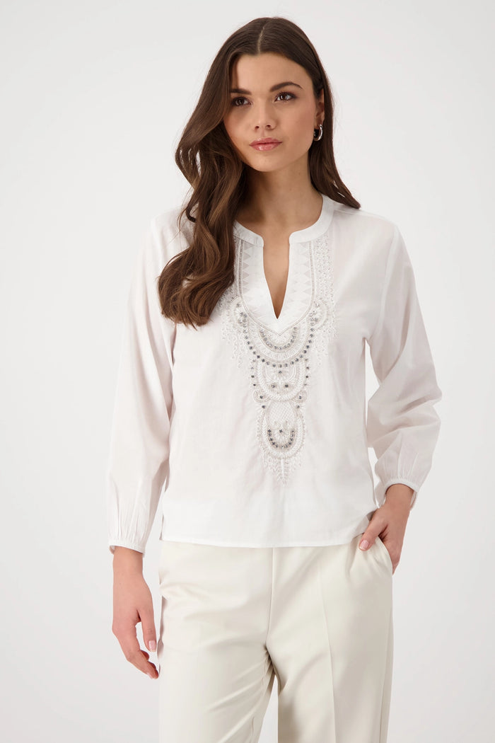 Monari Decorated blouse 409653 - Pre-Order September Delivery
