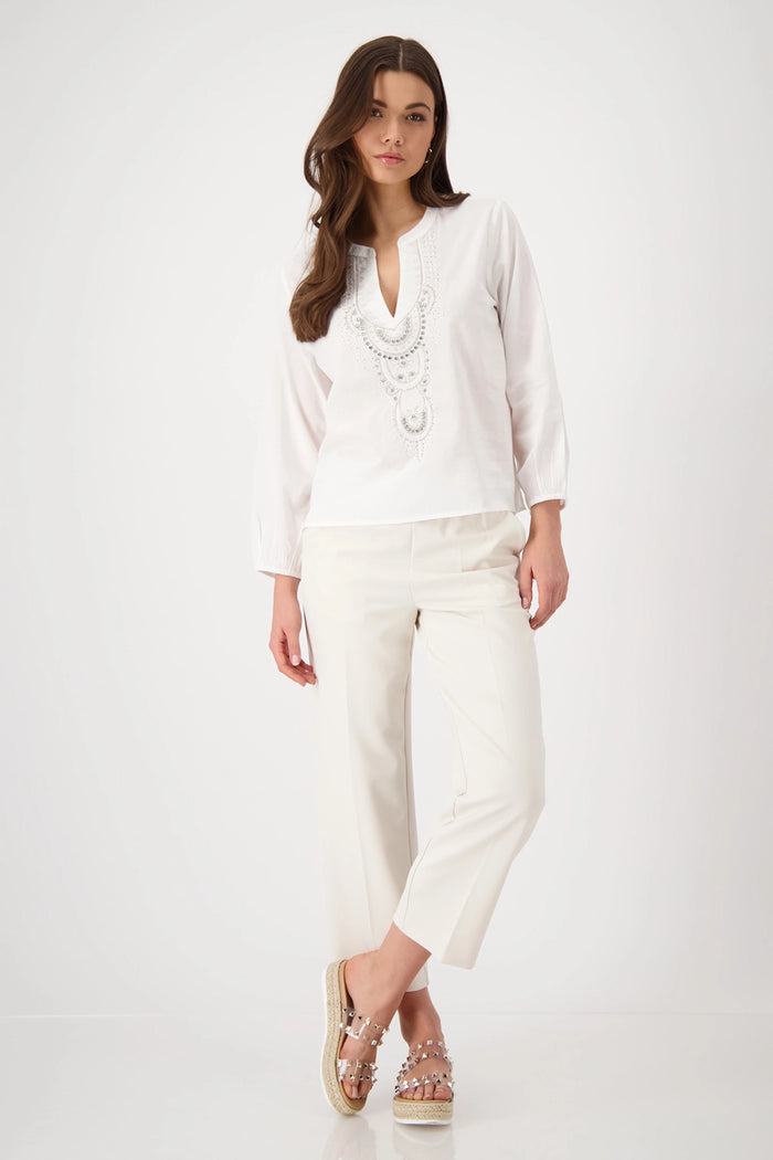 Monari Decorated blouse 409653 - Pre-Order September Delivery