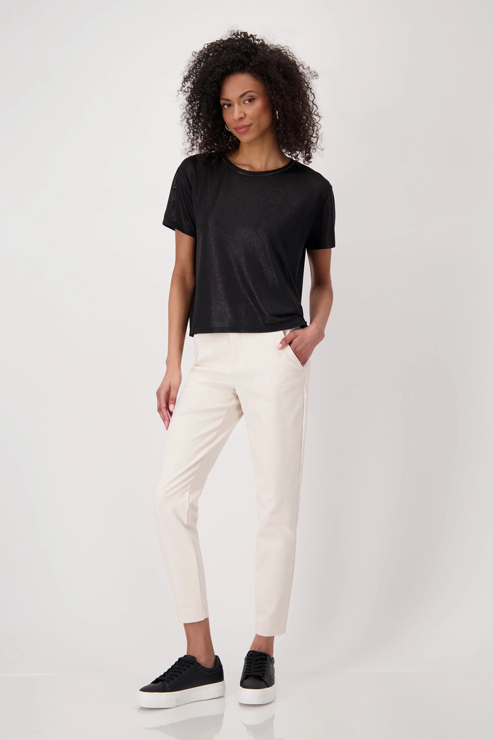 Monari T-shirt with lacquer finish 409682
