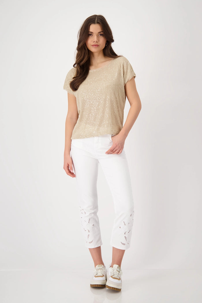 Monari T-shirt with sequins 409685