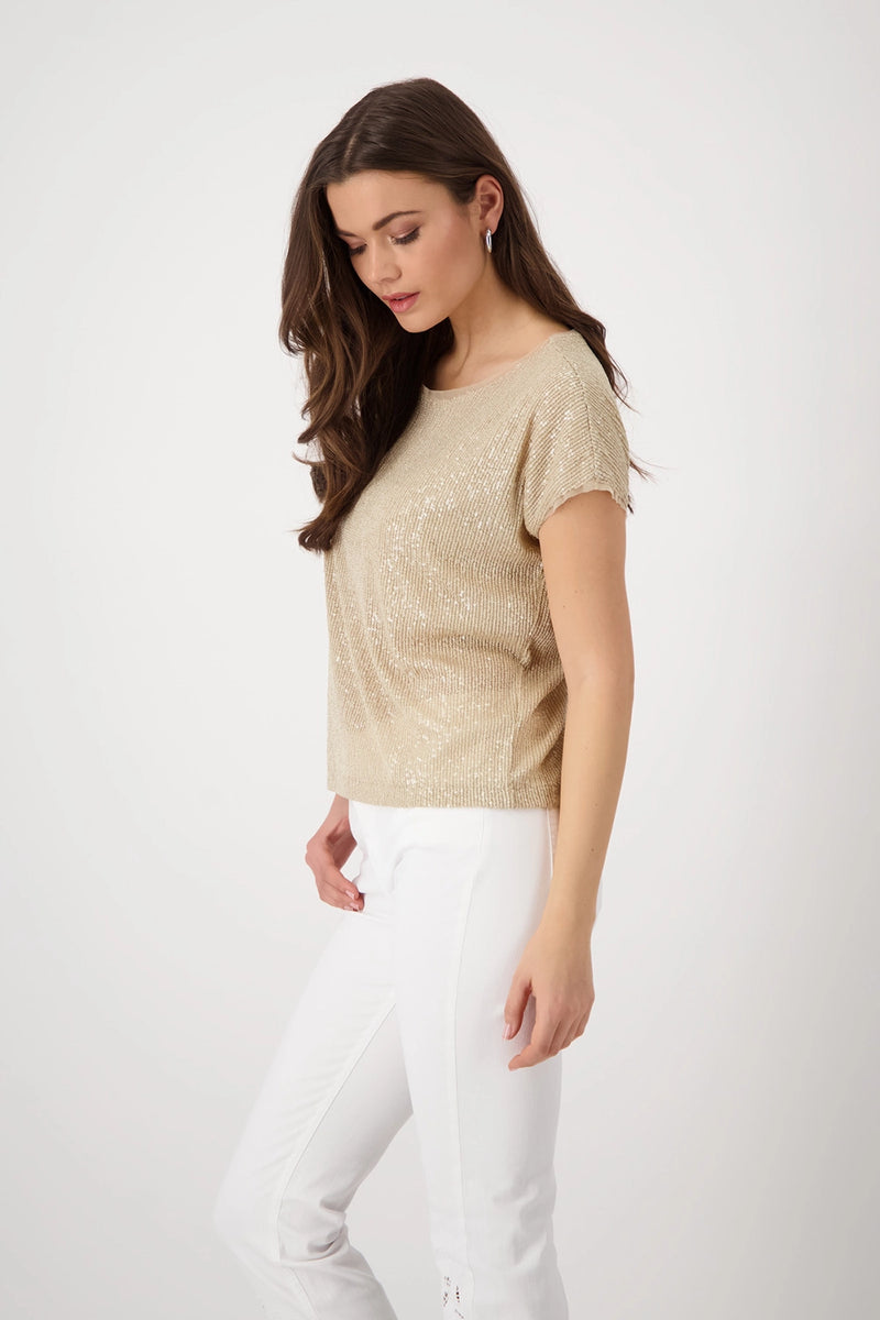 Monari T-shirt with sequins 409685