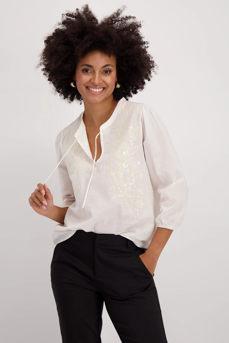 Monari Blouse with floral pattern 409693
