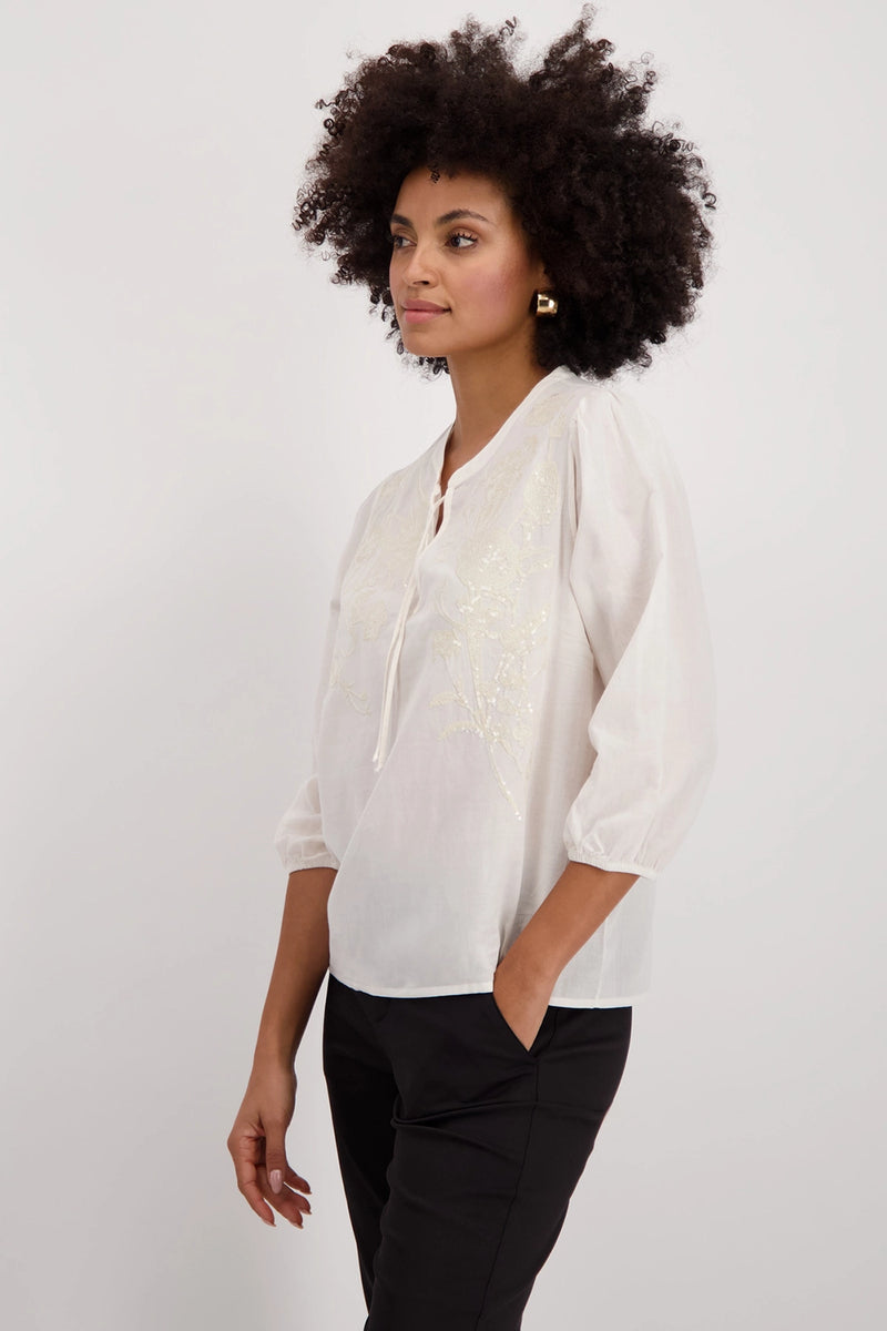 Monari Blouse with floral pattern 409693