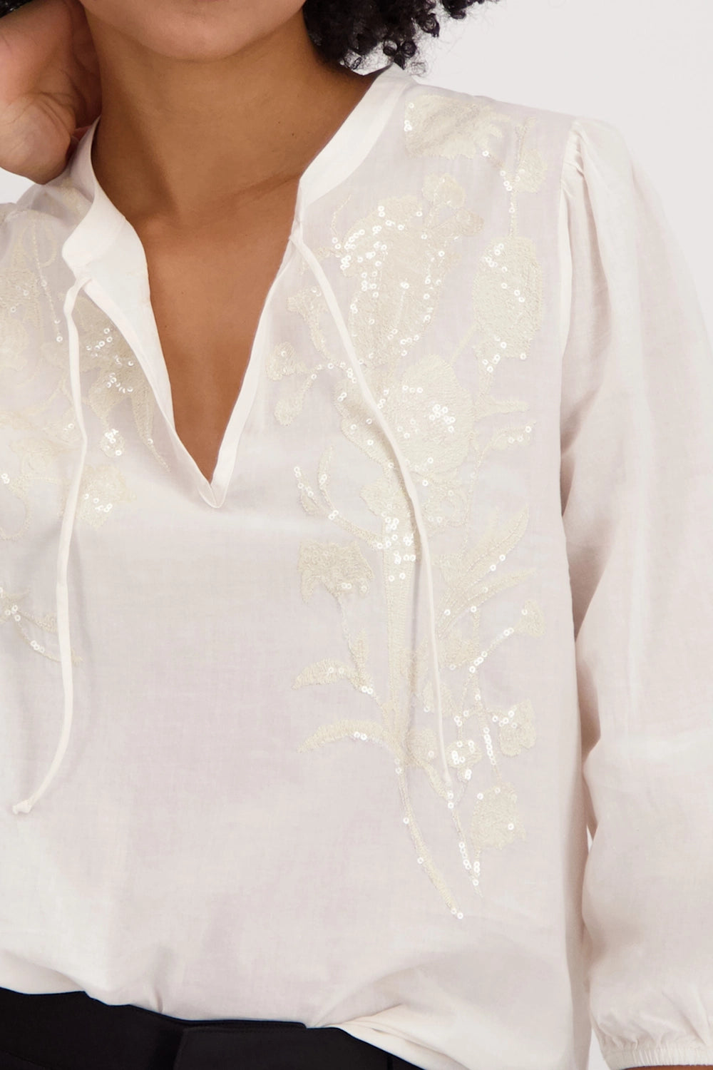 Monari Blouse with floral pattern 409693