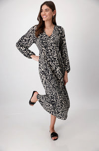 Monari Maxi dress with leopard pattern 409704