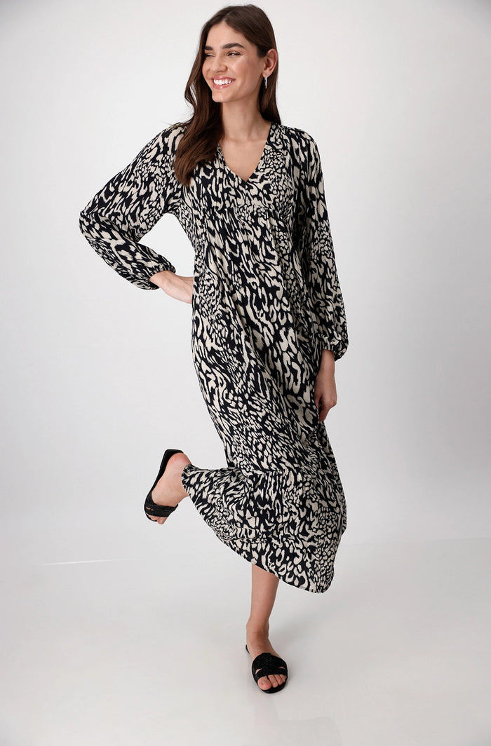 Monari Maxi dress with leopard pattern 409704
