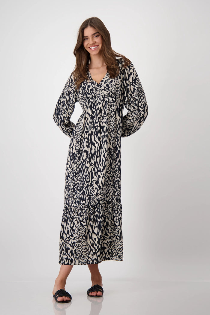 Monari Maxi dress with leopard pattern 409704