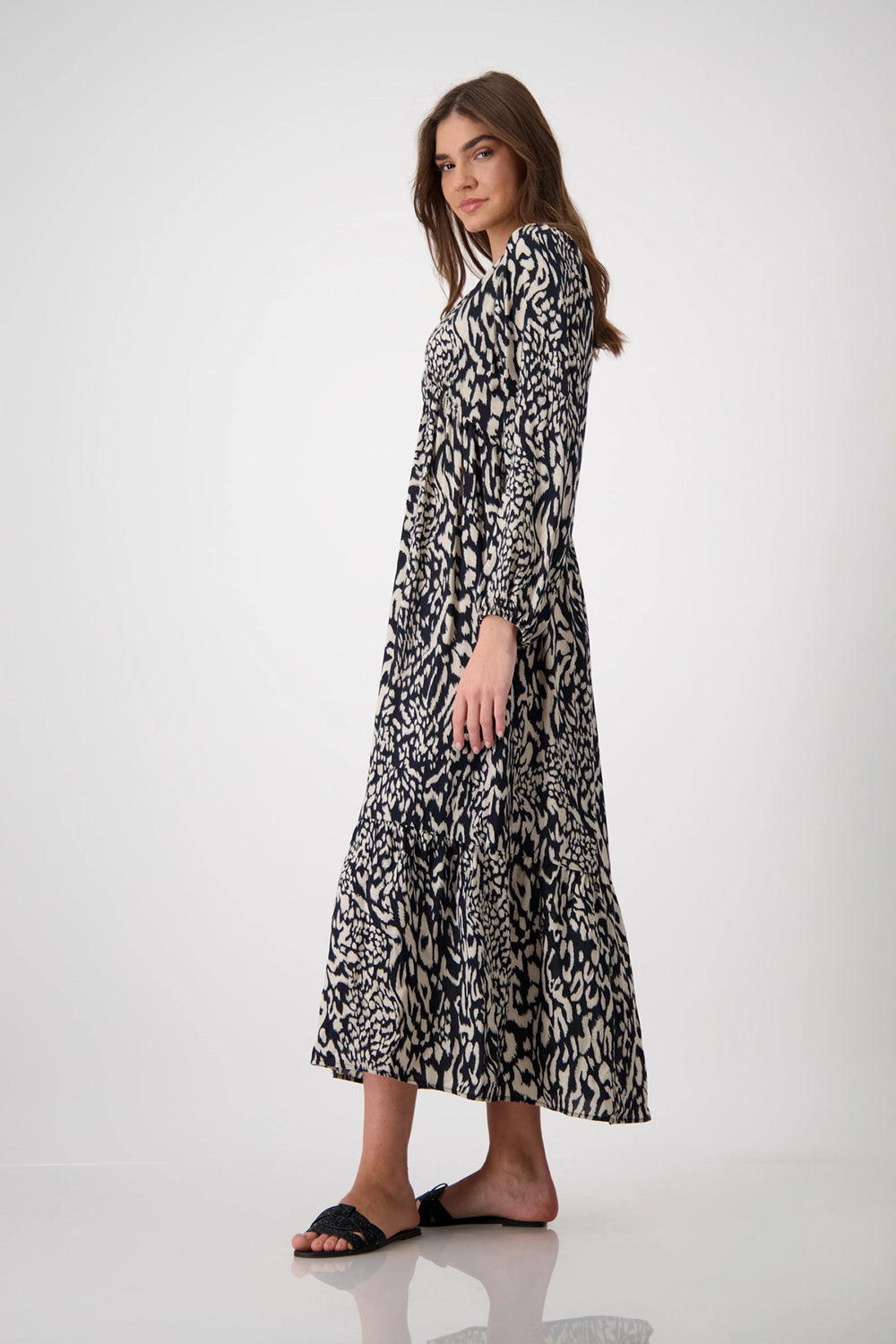 Monari Maxi dress with leopard pattern 409704