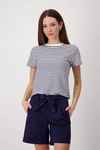 Monari T-shirt with texture 409745