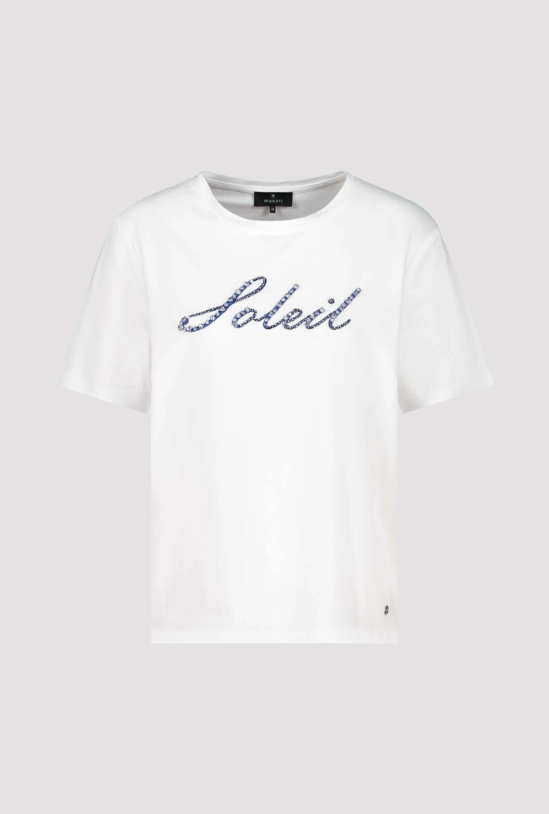 Monari T-shirt with decorative script 409746