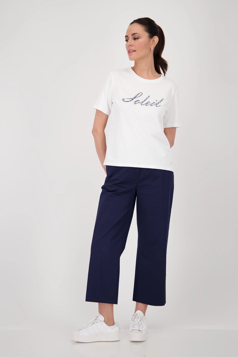 Monari T-shirt with decorative script 409746