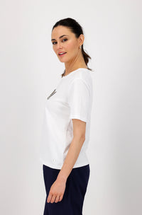 Monari T-shirt with decorative script 409746