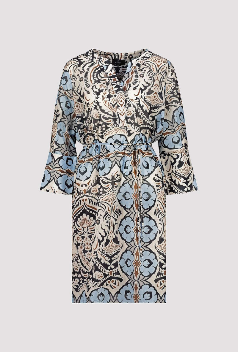 Monari Beach tunic with ornamental pattern 409813