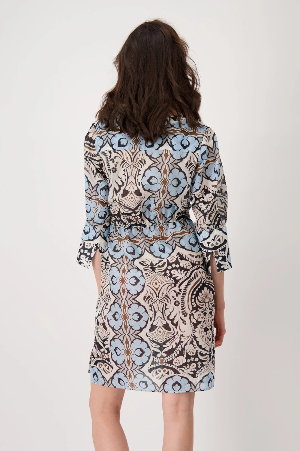 Monari Beach tunic with ornamental pattern 409813
