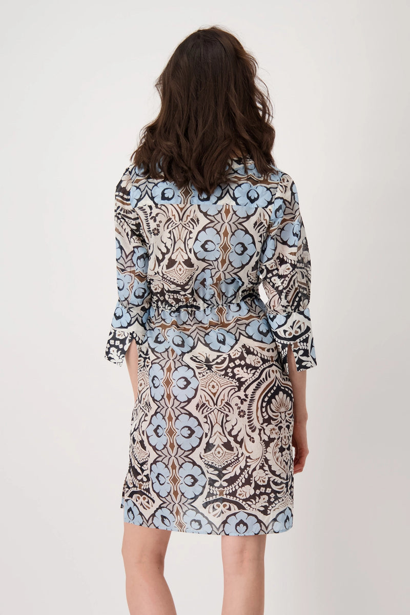 Monari Beach tunic with ornamental pattern 409813
