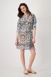 Monari Beach tunic with ornamental pattern 409813