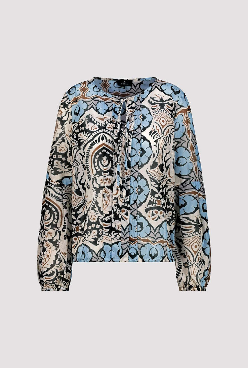 Monari Blouse with ornamental pattern 409814