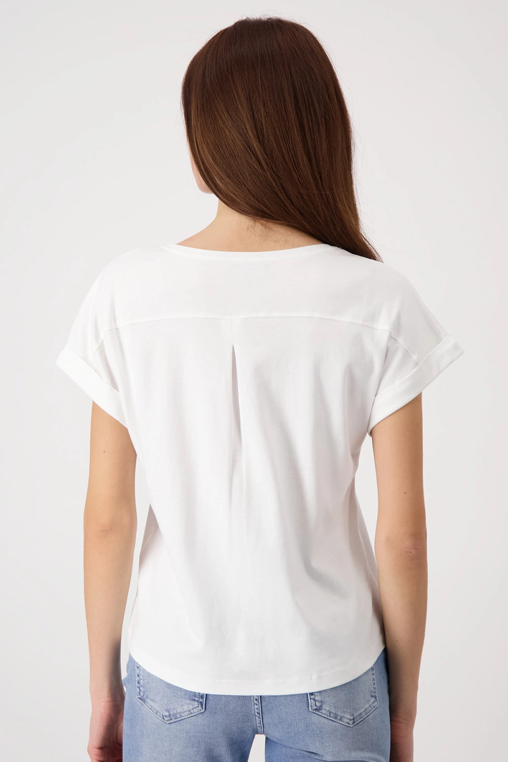 Monari T-shirt with sleeve cuffs 409885